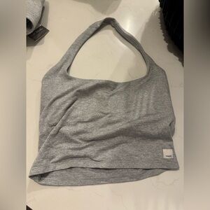 Vuori Grey halter neck top Heather Grey